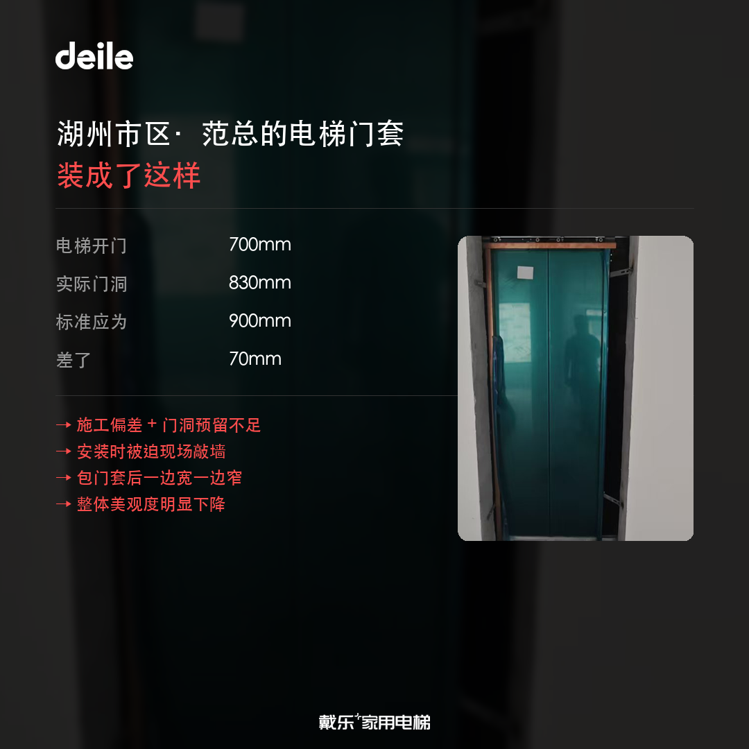 戴乐家用电梯工程干货-门洞尺寸